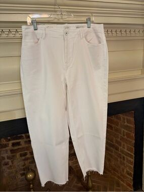 J Jill Straight Leg Crop High-Rise White Women's Jeans Sz 16 NWT $89